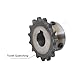 10-12Teeth Sprocket 06B Industrial Drive Wheel Single with Hole 10-22mm Keyway 4-6mm 1Pcs(16mm (Keyway 5mm),12 Teeth)