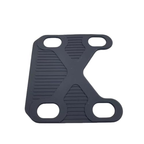 EasyByMall Almohadillas traseras para patinete eléctrico KuKirin G4 - Cojines de goma antideslizantes con textura en forma de X, 12 x 12 cm, color negro
