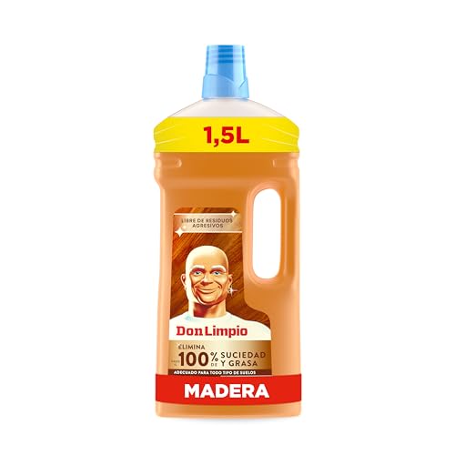 Don Limpio Madera Friegasuelos Líquido 1.5 l Con Aceite De Cáscara De Naranja PH Seguro...