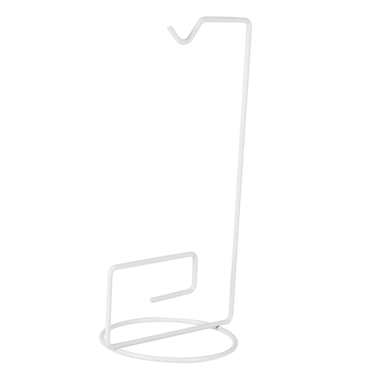 CAXUSD 4Pcs Iron Hanging Rack with Hook for Micro Landscape Bottles Decorative Glass Holder for DIY Planter Stylish Desktop Shelf for Home and Office White