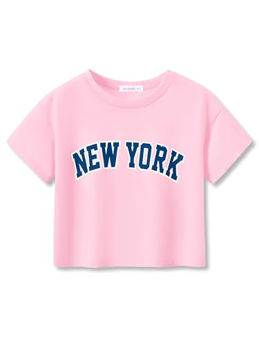 Image of Stylish Graffiti /Butterfly /Tropical Crop Top for Little & Big Girls - Cool Summer T-Shirt Clothes Size 6-18