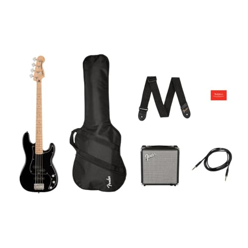 image for Fender Squier Affinity Series Precision Bass Pack, Black, Maple Finger