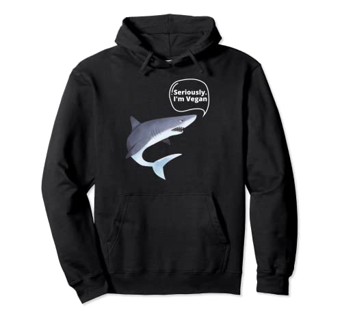 Sharkasm: En serio, soy vegano, Funny Shark Sudadera con Capucha