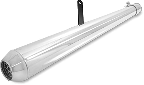 EMGO Chrome Reverse Cone Dunstall Muffler 27-3/4&Prime, Long 80-84051