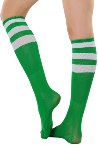 Image of ToBeInStyle Women's Premium Below Knee Athletic Socks w /Contrasting Wide Stripes