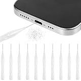 10 Pack USB C Handy Reinigungsset Telefon Lautsprecher Reinigungsbürsten Telefonhörer Reinigungsbürste Verstopfungsfreier Mini Bürstenreiniger für 16 Pro Max Laptop Keyboard Cleaner(Weiß)