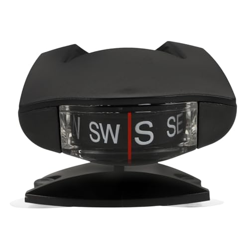 PRETYZOOM Car Compass for Dashboard Mount with Suction Cups, Adjustable Auto Compass for All Vehicles, Navigation Find Direction Tool