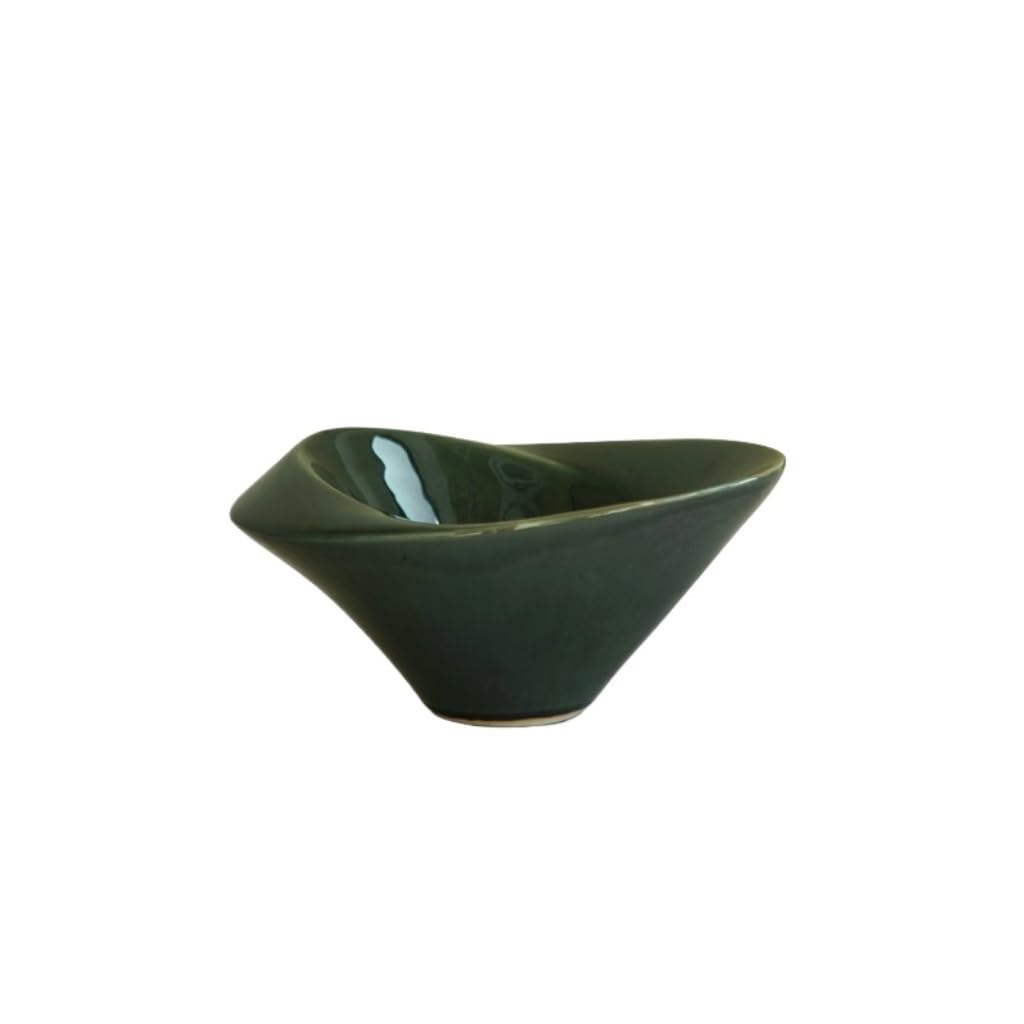 Miska na owoce Ręcznie robiona ceramiczna miska na owoce chińska retro miska na owoce zielona salaterka domowa talerz deserowy kosz na owoce
