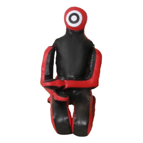 RNXRZANK MMA Training Dummy for Grappling and Boxing, Unfilled Practice Tool, Red 68.8 inch