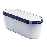 Tovolo Ice Cream Containers for Homemade Ice Cream Glide A Scoop Ice Cream Tub for Reusable Frozen Treats, 1.5 Quart BPA Free Insulated Freezer Safe Container with Lid, Deep Indigo