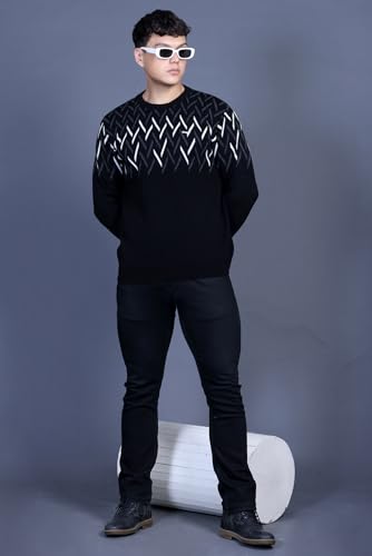 Image of GODFREY Full Sleeve Woolen Sweater for Man Winter Wear - Round Neck Pullover Regular Fit