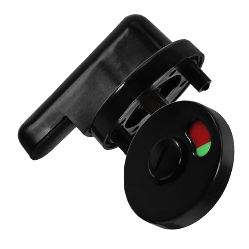 OUNONA cerradura de indicador de baño vacante parar tapones manejar banda accesorios para baño pestillo de la puerta del baño cerradura de cabina de baño cerrojo ocupado el plastico Black