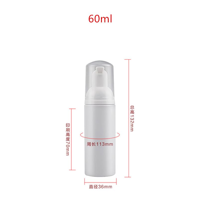 12 szt. 56.7 g 60 ml plastikowa butelka z pompką z pianki puste rzęsy kosmetyczne butelka do czyszczenia mydła dozownik pianki butelka (żółta złota pompka, różowa butelka)
