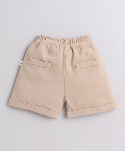 Image of BUMZEE boys Regular Fit Half Sleeves Collar Neck Cotton T-shirt Short Set With Bow Suspender