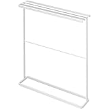 山崎実業(Yamazaki) 横から掛けられる バスタオルハンガー スリム ホワイト 約W65XD15XH75cm タワー tower タオルハンガー 物干し 5576