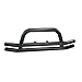 Rugged Ridge Dual Tube Bumper, Front | Mid-Width w/Hoop, Steel, Textured Black | 11561.01 | Fits 1976-1986 Jeep CJ; 1987-2006 Jeep Wrangler YJ/TJ