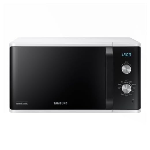 Samsung Forno a Microonde Grill, a libera installazione, Dual Dial MG23K3614AW/ET, Cottura Croccante, AutoDefrost, Microonde + Grill 800 W + 1100 W, 23 L, 49l x 27,5h x 39p cm, Bianco
