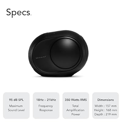 Devialet Phantom II - 95 dB - Compact Wireless Speaker - Matte Black