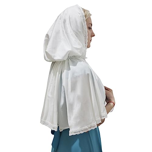 Victorian Lace Shawl With Lace For Women Short Cape Hooded Shawl For Wedding Shawls And Wrap For Bride4