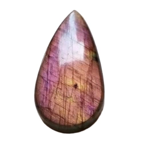 Labradorite violette naturelle en poire, gemme rare de collection DIY