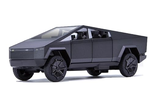 Image of JOY JUNCTION Limited Edition 1:32 Scale Metal Pull Back Toy car with Openable Doors, Light & Engine Sound - Realistic Collectible for Boys Kids 3+ Years & Above (CyberTruck Black)