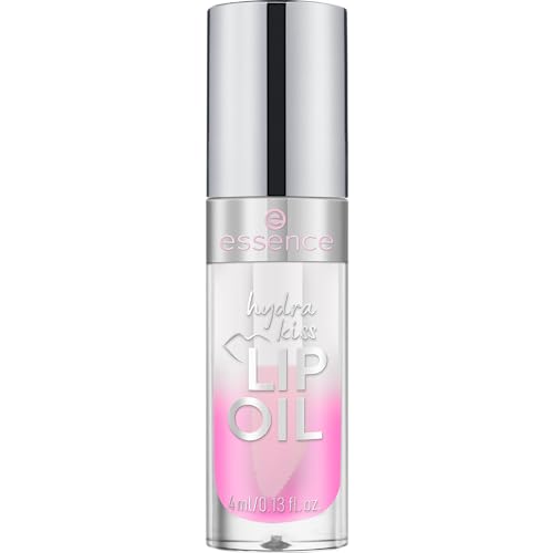 Essence Hydra Kiss LIP OIL, brillant à lèvres, n° 01, rose, hydratant, nourrissant avec des huiles, brillant, frais, sans nanoparticules, lot de 3 (3 x 4 ml)