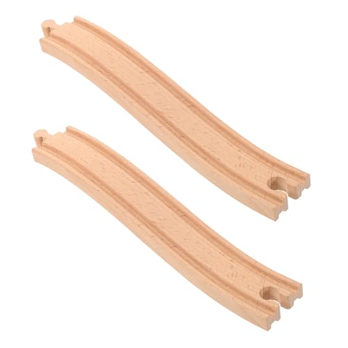BESPORTBLE 2個 木製 用拡張線路パック 柔軟なみ合わせ可能 知育遊び向け な木材使用 幼児 園児向け家 学校用おもちゃ