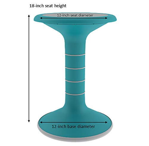 Image of Learniture Active Motion Stool Flexible Seating for School Classroom, Office or Home - 18 inch Seat Height - Teal (LNT-NUS450-TL-SO)