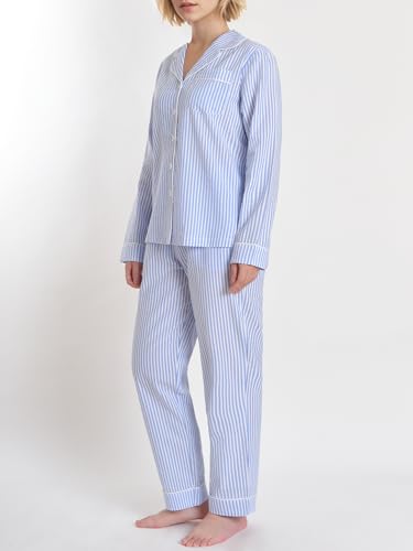 Women's Petite Pajama Set Petite Size Cotton Seersucker Pjs2