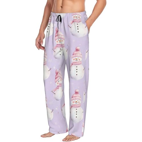 Winter Pinecone Mens Pajama Pants Cozy Lounge Baggy Lightweight Pj Pants Lounge Bottoms With Elastic Waist2