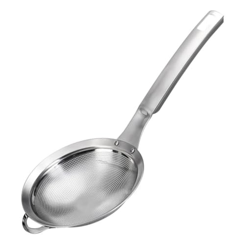 HEMOTON Cuillère Filtre en Acier Inoxydable 304 Maille Fine pour Filtration Lente, Ustensile Sûr et Pratique pour Friture et Fondue