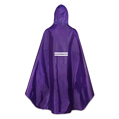 Image of HAOZAIKEJI Universal Motorcycle Raincoat Waterproof Hoodie Rain Cape Reusable Bike E-bike Rain Coat Mobility Scooter Outdoor Rain Poncho with Detachable Hat Brim Reflective Strip for Men Women