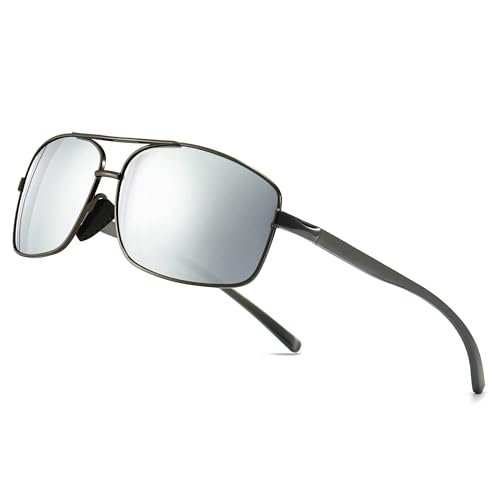 Image of SUNGAIT UV protection Ultra Lightweight Rectangular Polarized Sunglasses