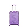 Senator ABS Durable Hard Shell Unisex Suitcase Modern Fashion Travel Case Carry on Luggage Trolley with 4 Single Quite Spinner wheels KH1075 (Carry-On 20-Inch, Highlight Purple)