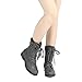 DREAM PAIRS Women's Mid Calf Built-in Wallet Pocket Lace up Military Combat Boots,Size 6.5,All Grey,MISSION