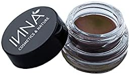 Inna Cosmetics & Nature - Gel Eyeliner, vegan, mineral, gluten-free and paraben-free, oil-free, cruelty-free, Made in Canada, 7 g (True Black) (Dark Brown)