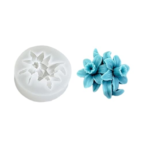 Elegant Flower Shaped Sturdy Silicone Mould for Candle Creation Detail Clear