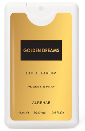 Image of Al Rehab Golden Dreams - Floral, Spicy, Sweet - Eau de Parfum Spray Long-Lasting Fragrance for Women, 0.6 Ounce / 18ml