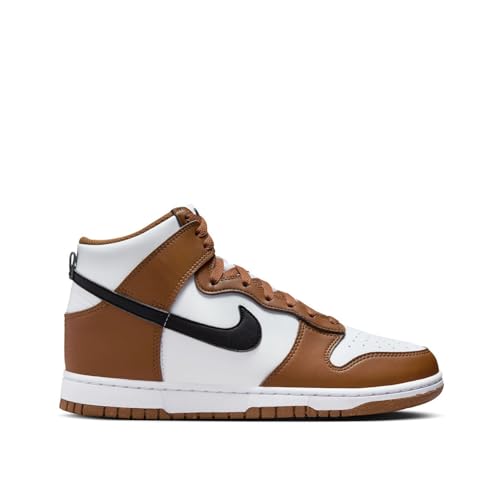 Nike Dunk High marron pour femme FV5960-200 : baskets montantes en cuir casual