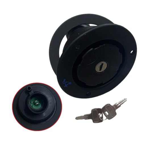 Image of Water Locking Cap, 1 PC RV Fresh Water Locking Cap Replacement, RV Water Filler with Lock Compatible with Most Camping Trailer RV (Black)