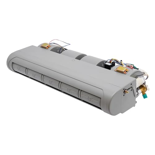 CRYBY AC Evaporator, 3600Rpm Universal Evaporator Double Shaft Evaporator with 5 Shutters and Drain Hose, 12V Car AC Evaporator Compressor Air Conditioner A/C Evaporator Core, 26.57 * 10.83 * 5.1inch