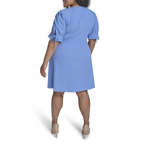 Image of Tommy Hilfiger Women's 3 /4 Sleeves Diamond Bouquet Shift Dress