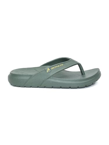 Image of Impakto Men's Arch Support Flip Flops | Lightweight & Bounce-Back Slippers | Soft Cushioned Footbed | Regular Wear Chappal for Home, Casual & Outdoor Use