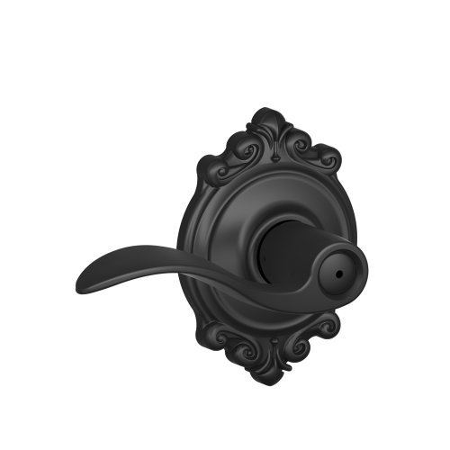 F40 ACC 622 BRK Brookshire Collection Accent Privacy Lever, Matte Black