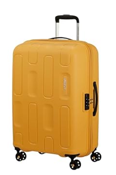 American Tourister Ellipso - Spinner M, Valigia, 68 cm, 64 L, Giallo (Banana Cream)