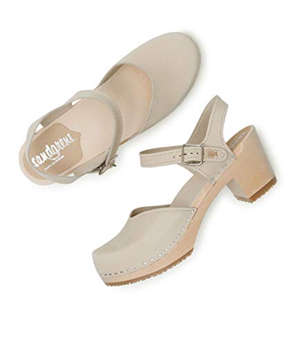 Image of Sandgrens Handmade Swedish Wood Clogs for Women, High Heel Sandal | Victoria