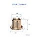 Through-Hole Bearing Bushings for Industrial Equipment - Self-Lubricating Flanged Bronze Sleeve Bearing 1pc(25x3x12x18x10mm)