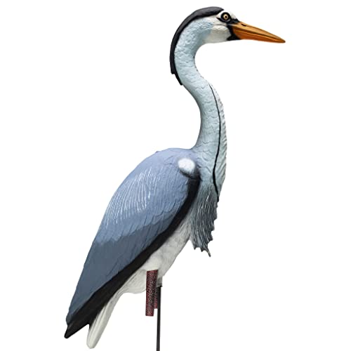 Higdon Outdoors Blue Heron Confidence Decoy for Waterfowl and Ornamental Water Garden, Pond and...