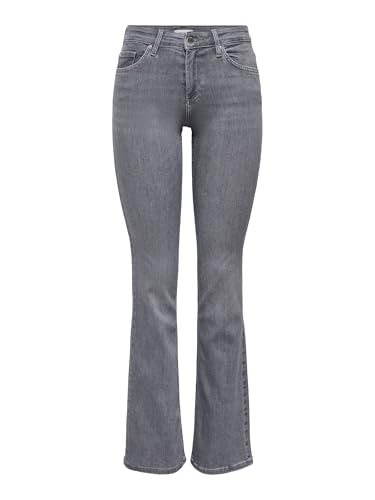 Only Onlblush Life Mid Flared Tai0918 Noos, Vaqueros Mujer, Gris (Lighy Grey Denim), M