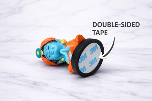 Image of Blue Tone Krishan Ji Sitting (Eye Closed) Dashboard Idol for Car | Premium Resin Hindu God Murti | Double-Sided Tape Base Home Temple & Car Decor | Gift for Festivals